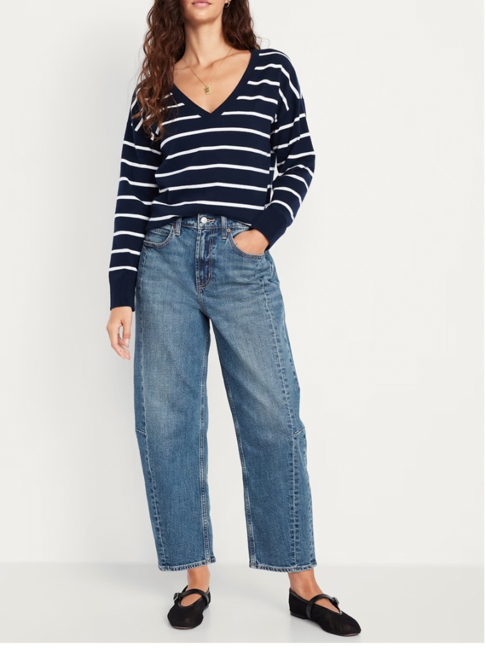 Old Navy High Waisted Barrel Ankle Jeans